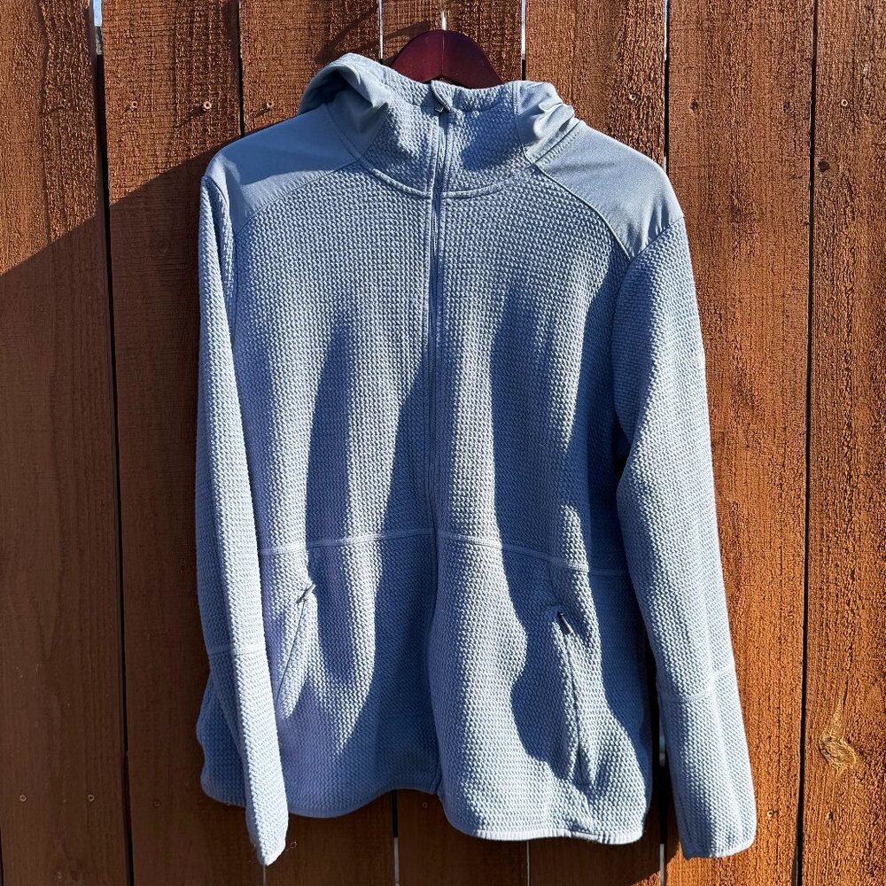 Dusty Purple Columbia Waffle Knit Full Zip Jacket with Hood XXL